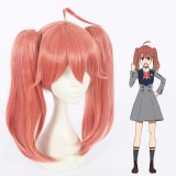 45cm Medium Long Watermelon Red Darling in the Franxx Miku Synthetic Anime Cosplay Wigs 2Ponytails CS-368D