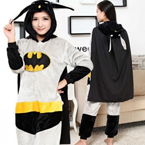 Adult Cartoon Flannel Unisex Batman Animal Onesies Anime Kigurumi Costume Pajamas Sets KT067