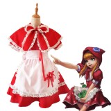 LOL Game Cosplay Costume Little Red Riding Hood Anne Anime Costume Halloween Lolita Maid Uniform Dress COS-184