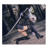 Nier Automata 2B Cosplay Costume YoRHa No 2 Type B Costumes Women Black Dress With Patch Glove Full Set COS-193