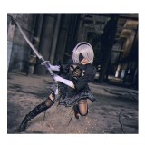 Nier Automata 2B Cosplay Costume YoRHa No 2 Type B Costumes Women Black Dress With Patch Glove Full Set COS-193