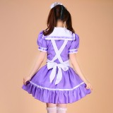 Girls Sexy Purple Japanese Halloween Costumes Lolita Maid Princess Dress Anime Cosplay Costumes MS048