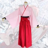 Fate/Grand Order Saber Cosplay Costume Okita Souji Costume Pink Kimono Anime Costume COS-197