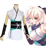 Fate/Grand Order Cosplay Okita Souji Costume Green Kimono Saber Anime Cosplay Costume COS-196