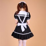 Girls Sexy Black Japanese Halloween Costumes Lolita Maid Princess Dress Anime Cosplay Costumes MS047