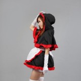 Red Sexy Japanese Halloween Costumes Lolita Maid Princess Dress Anime Cosplay Costumes MS025