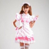 Pink Sexy Japanese Halloween Costumes Lolita Maid Princess Dress Anime Cosplay Costumes MS024