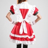 Red Sexy Japanese Halloween Costumes Lolita Maid Princess Dress Anime Cosplay Costumes MS021