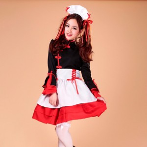 Girls Sexy Japanese Halloween Costumes Lolita Maid Princess Dress Anime Cosplay Costumes MS044