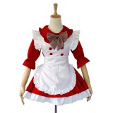 Girls Red Sexy Japanese Halloween Costumes Lolita Maid Princess Dress Anime Cosplay Costumes MS039
