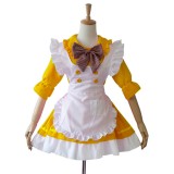 Girls Yellow Sexy Japanese Halloween Costumes Lolita Maid Princess Dress Anime Cosplay Costumes MS038