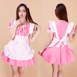 Pink Sexy Japanese Halloween Costumes Lolita Maid Princess Dress Anime Cosplay Costumes MS056