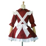 Girls Drak Red Sexy Japanese Halloween Costumes Lolita Maid Princess Dress Anime Cosplay Costumes MS042