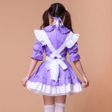 Girls Purple Sexy Japanese Halloween Costumes Lolita Maid Princess Dress Anime Cosplay Costumes MS037