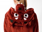 Adult Cartoon Flannel Unisex Red Baddest Wolf Animal Onesies Anime Kigurumi Costume Pajamas Sets KT063