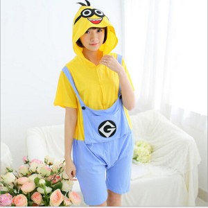 Adult Cartoon Cotton Unisex Minion Onesie Anime Kigurumi Costumes Pajamas Sets ST019