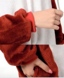 Adult Cartoon Flannel Unisex Red Baddest Wolf Animal Onesies Anime Kigurumi Costume Pajamas Sets KT063