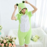 Adult Cartoon Cotton Unisex Frog Summer Onesie Anime Kigurumi Costumes Pajamas Sets ST020