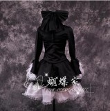 High Quality Fate/Hellow Black Saber Costume Lolita Cosplay Dress Halloween Party Costume HD017