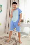 Adult Cartoon Cotton Unisex Blue&Pink Stitch Summer Onesie Anime Kigurumi Costumes Pajamas Sets ST014