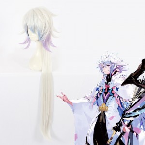 110cm Long Color Mixed Fate/Grand Order Cosplay Merlin Wig Synthetic Anime Hair Cosplay Wigs CS-373A