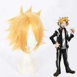 30cm Short Blonde My Hero Academia Cosplay Kaminari Denki Wig Synthetic Anime Cosplay Wigs CS-376A