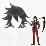 35cm Short Black Hair Wig Angels of Death Isaac·Foster Synthetic Anime Cosplay Wigs CS-379A