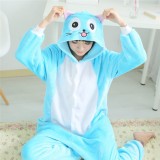 Adult Cartoon Flannel Unisex Happy Cat Onesie Animal Onesies Anime Kigurumi Costume Pajamas Sets KT094