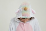 Adult Cartoon Flannel Unisex Golden Unicorn Onesie Animal Onesies Anime Kigurumi Costume Pajamas Sets KT097