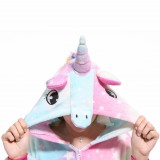 Adult Cartoon Flannel Unisex Sky Unicorn Onesie Animal Onesies Anime Kigurumi Costume Pajamas Sets KT100