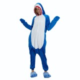 Adult Cartoon Flannel Unisex Shark Onesie Animal Onesies Anime Kigurumi Costume Pajamas Sets KT099