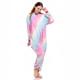 Adult Cartoon Flannel Unisex Sky Unicorn Onesie Animal Onesies Anime Kigurumi Costume Pajamas Sets KT100