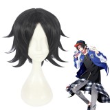 30cm Short Black Hypnosis Mic Yamada Jiro Wig Synthetic Hair Anime Cosplay Wigs CS-383A