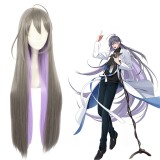 100cm Long Straight Gray&Purple Mixed Hypnosis Mic Cosplay Jakurai Jinguji Anime Wig Synthetic Hair Wigs CS-383K