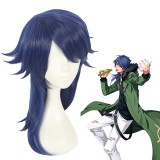 45cm Medium Long Blue  Hypnosis Mic Cosplay Dice Arisugawa Wig Synthetic Anime Hair Wigs CS-383E
