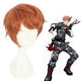 30cm Short Orange Hypnosis Mic Busujima Meison Riou Wig Cosplay Synthetic Anime Hair Wigs CS-383J