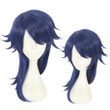 45cm Medium Long Blue  Hypnosis Mic Cosplay Dice Arisugawa Wig Synthetic Anime Hair Wigs CS-383E