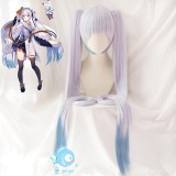 120cm Long Straight Multi Color Miku Snow Miku Wig Synthetic Vocaloid Anime Cosplay Wig 2Ponytails CS-075