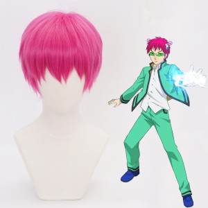 30cm Short Rose Saiki Kusuo no Psi Nan Saiki Kusuo Wig Synthetic Anime Cosplay Wig CS-388A