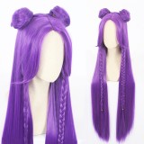 100cm Long Purple League of Legends LOL KDA Kaisa Wig Synthetic Anime Cosplay Wig CS-394B