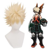 35cm Short Light Blonde My Hero Academia Bakugou Katsuki Wig Synthetic Anime Cosplay Wigs CS-384D