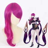 60cm Long Curly Rose Mixed League of Legends LOL KDA Evelynn Wig Synthetic Anime Cosplay Wigs CS-394A