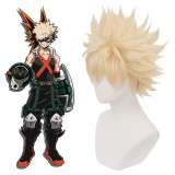 35cm Short Light Blonde My Hero Academia Bakugou Katsuki Wig Synthetic Anime Cosplay Wigs CS-384D