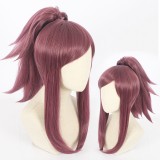 45cm Medium Long Taro LOL KDA Akali Wig Synthetic Anime Cosplay Wigs With One Ponytail CS-394C