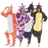 2019 New Adult Cartoon Flannel Unisex Unicorn Onesie Animal Onesies Anime Kigurumi Costume Pajamas Sets
