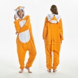 2019 New Adult Cartoon Flannel Unisex Unicorn Deer Tiger Fox Lion Animal Onesies Anime Kigurumi Costume Pajamas Sets