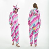 2019 New Adult Cartoon Flannel Unisex Unicorn Deer Tiger Fox Lion Animal Onesies Anime Kigurumi Costume Pajamas Sets