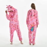 2019 New Adult Cartoon Flannel Unisex Unicorn Deer Tiger Fox Lion Animal Onesies Anime Kigurumi Costume Pajamas Sets