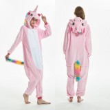 2019 New Adult Cartoon Flannel Unisex Unicorn Deer Tiger Fox Lion Animal Onesies Anime Kigurumi Costume Pajamas Sets