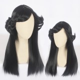 55cm Long Black Kyou Kara Ore Wa Cosplay Wig Synthetic Anime Hair Wig CS-397C